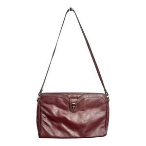 Vintage 80s 90s ETIENNE AIGNER Medium Leather Shoulder Bag Handbag Classic Retro